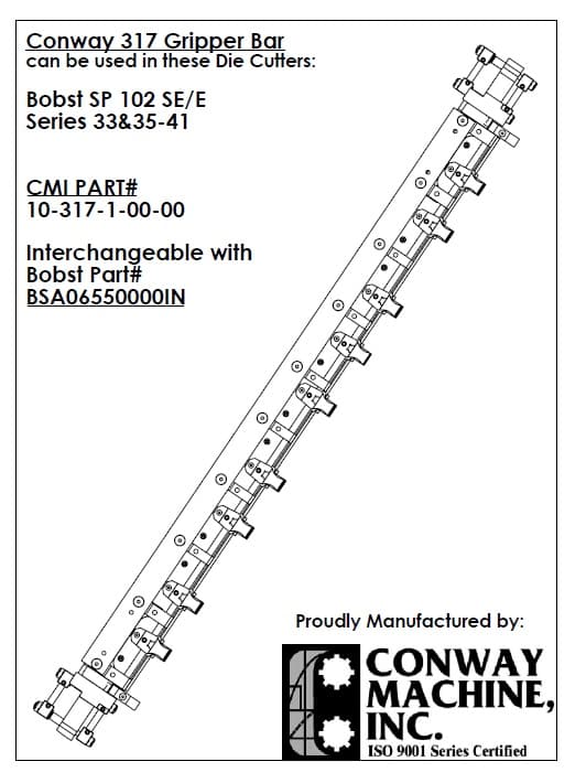 Gripper Bar for Bobst SP 102 Series product image 1