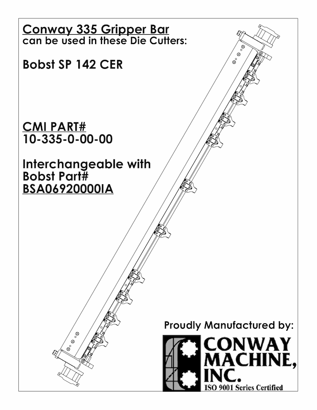 Gripper Bar for Bobst SP 142 CER product image 1