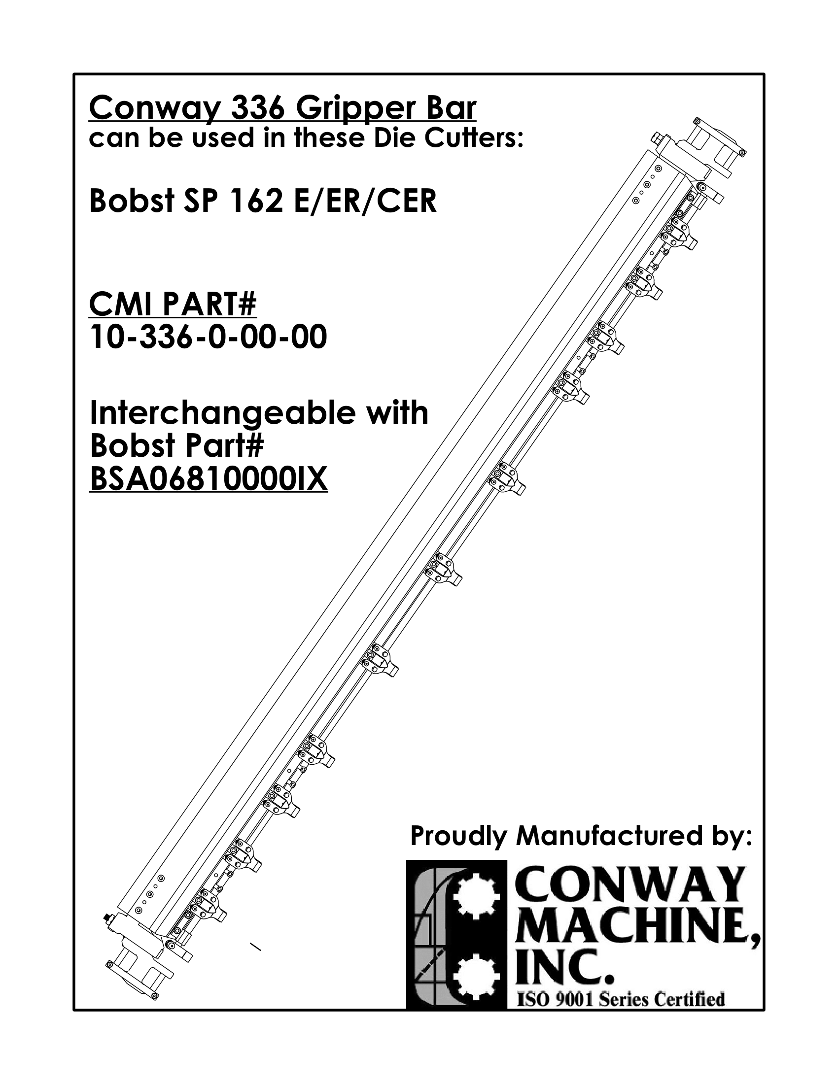 Gripper Bars Complete for Bobst SP 162 product image 1