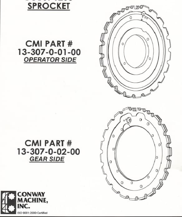 Sprockets to be used in Bobst product image 1